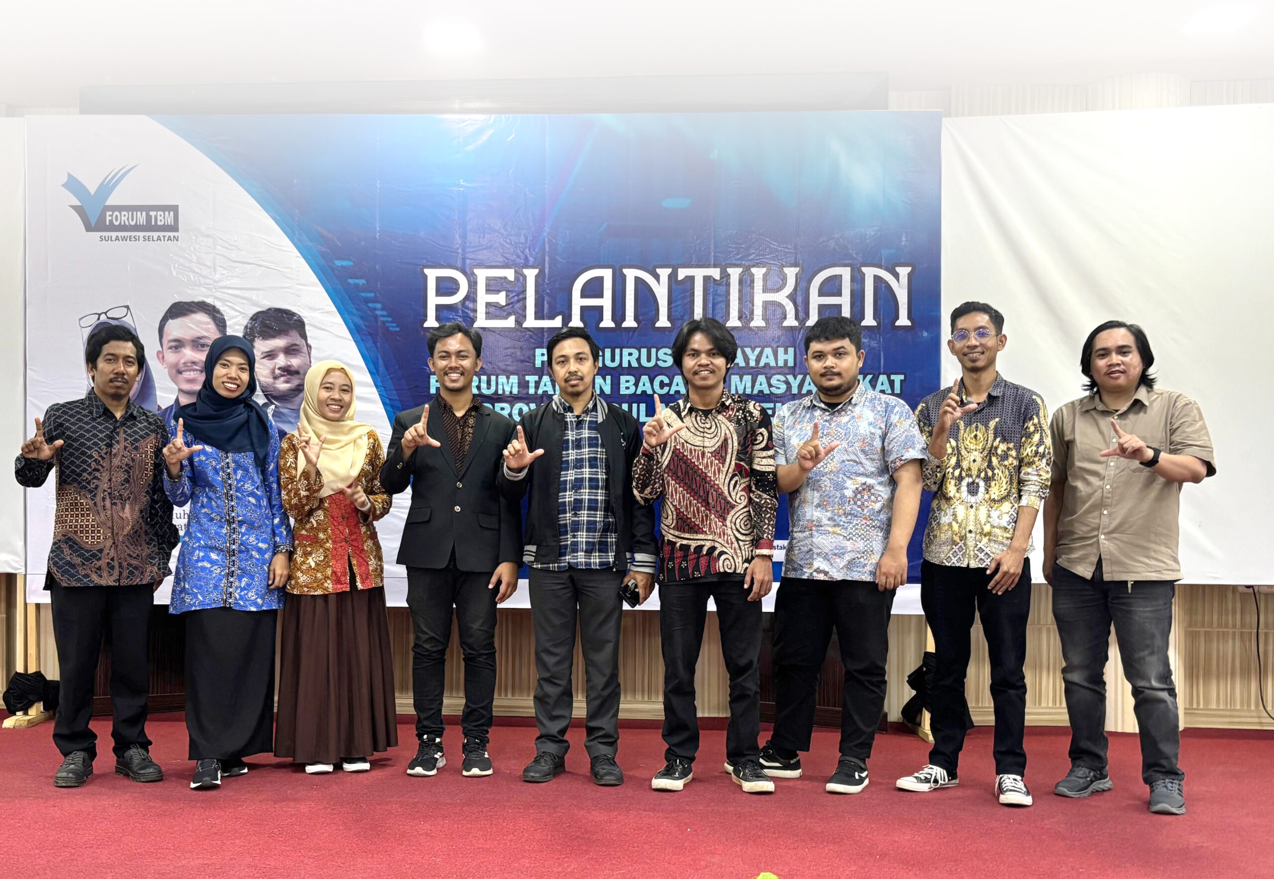 RELAWAN TAMAN BACA RUMAKAYOE DILANTIK SEBAGAIPENGURUS FORUM TBM SULAWESI SELATAN