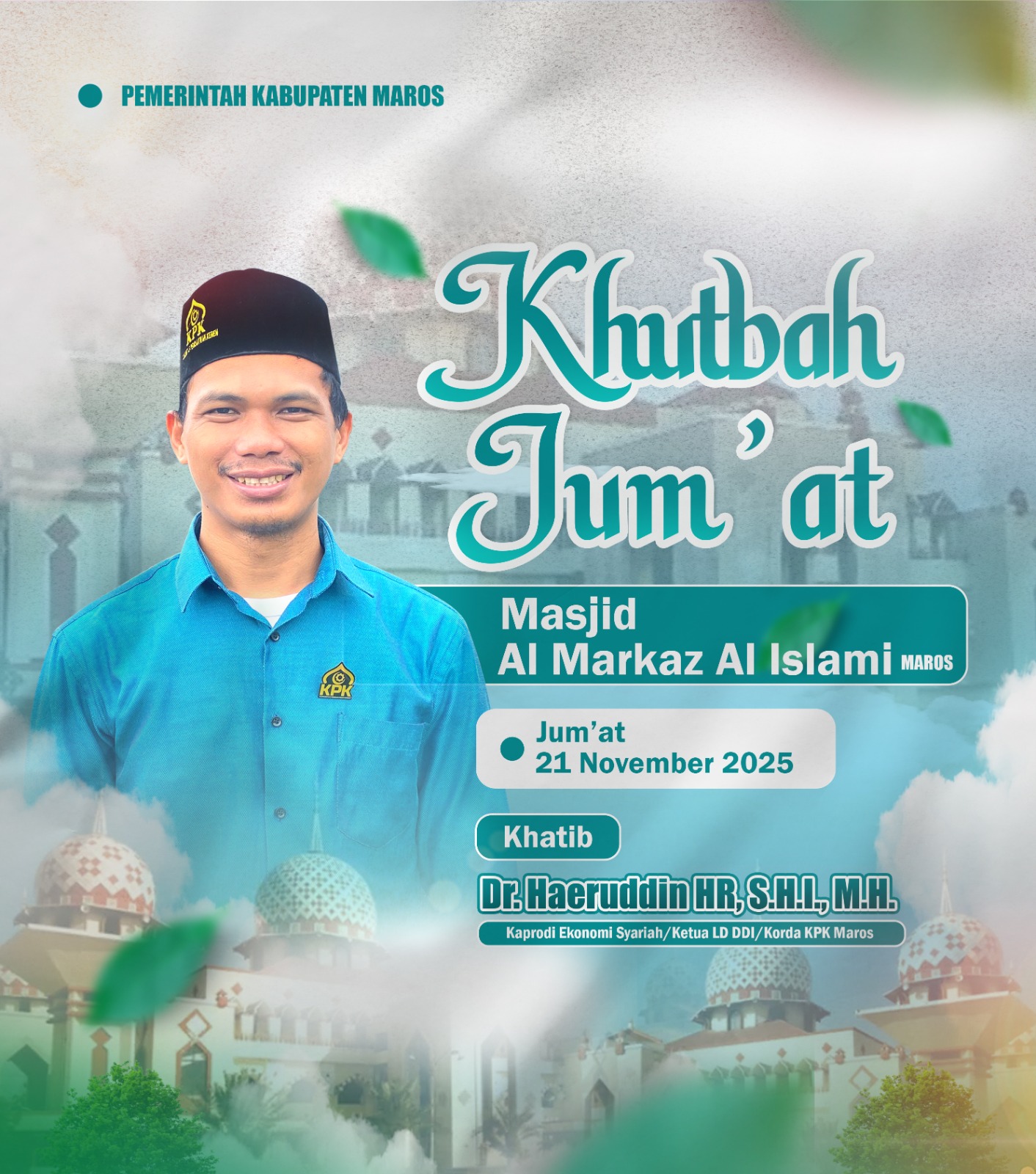 KETUA PRODI EKONOMI SYARIAH STAI DDI MAROS SAMPAIKAN KHUTBAH JUMAT DI MASJID AL MARKAZ AL ISLAMI MAROS